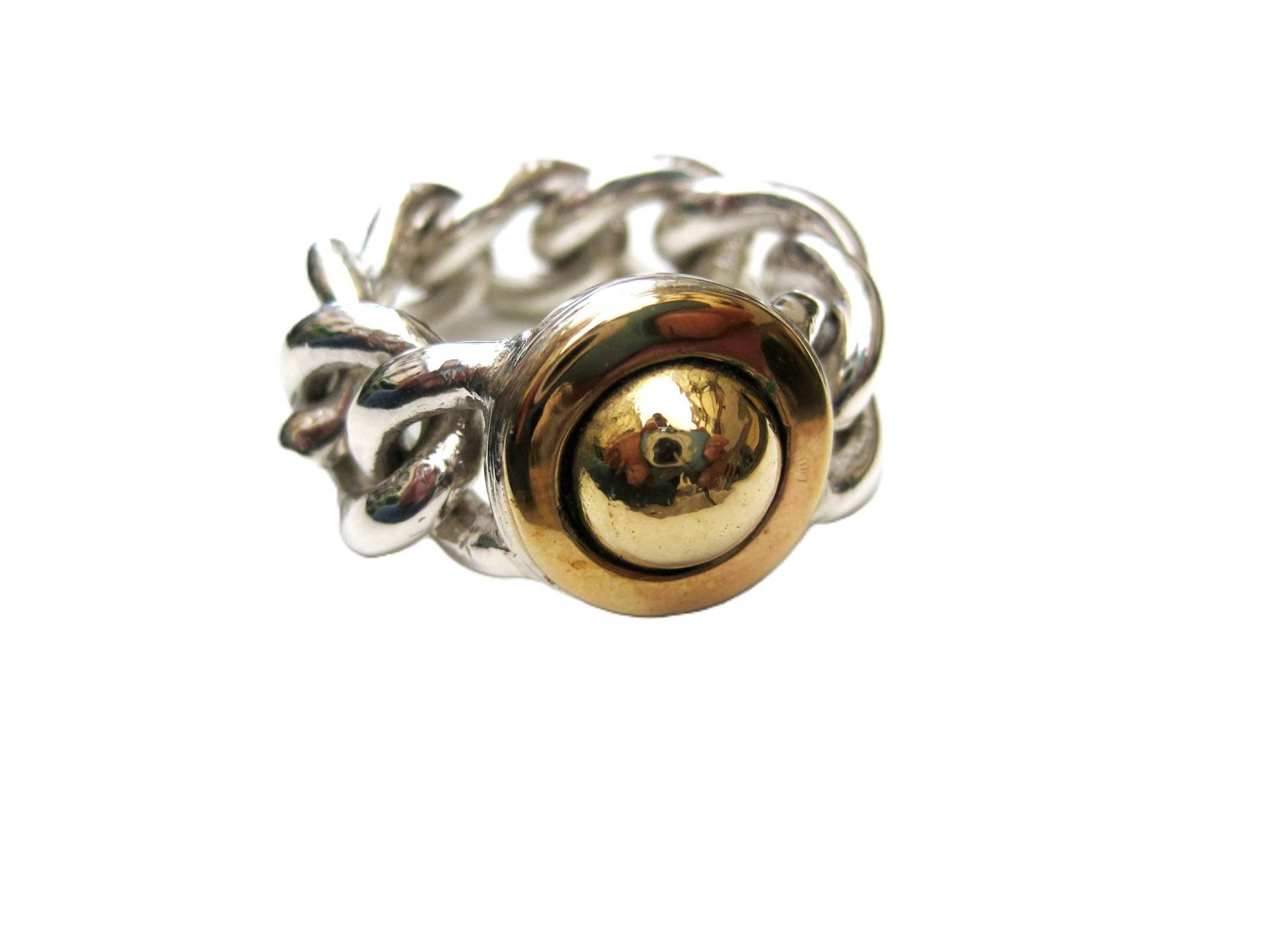 Silberner Kettenmodellring von creazioniorafe