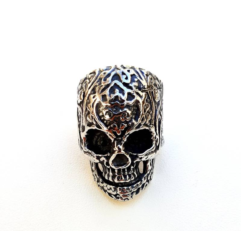 Silberner Totenkopfring von creazioniorafe