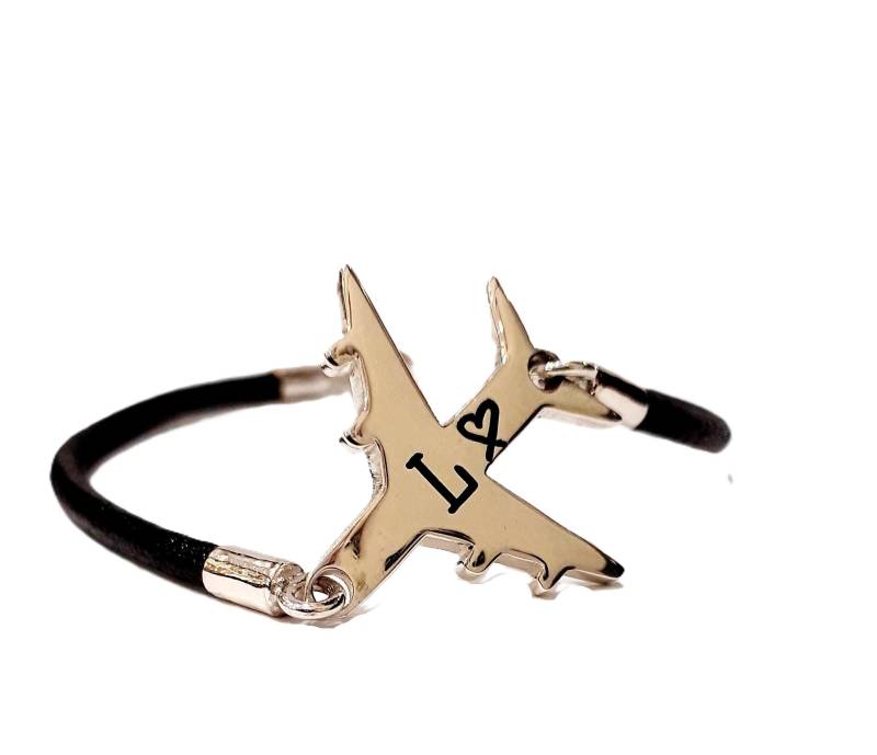 Silbernes Flugzeugarmband von creazioniorafe