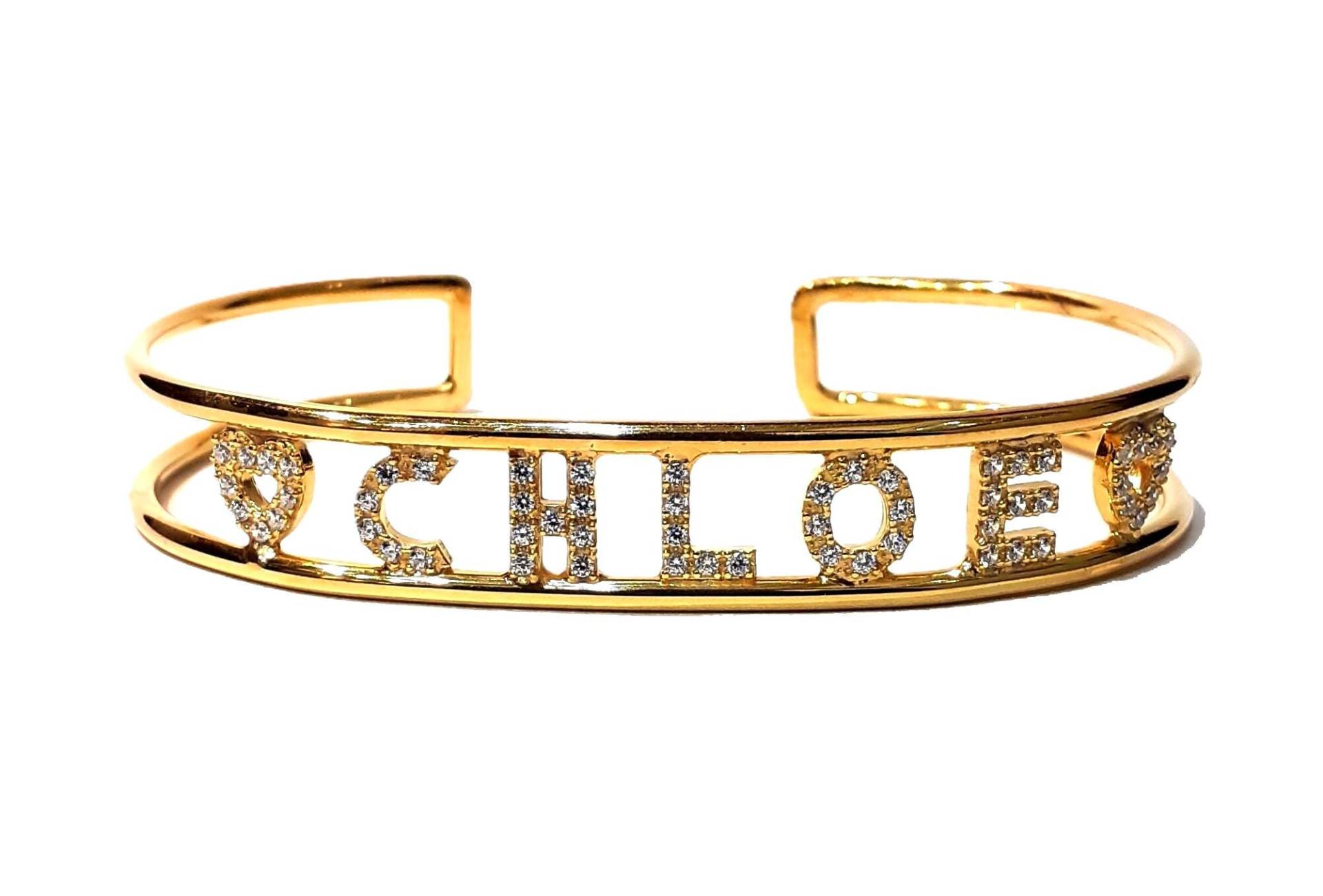 Silbernes Namensarmband von creazioniorafe