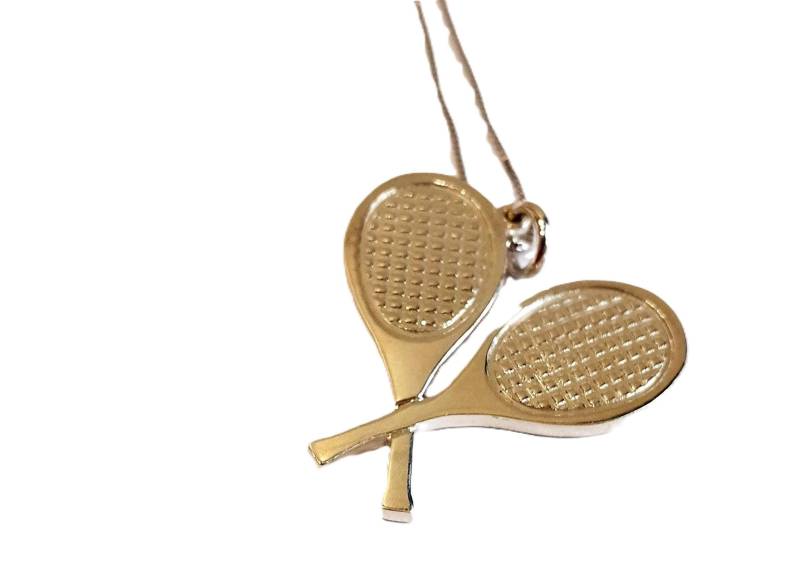 Tennisschläger Silberanhänger von creazioniorafe