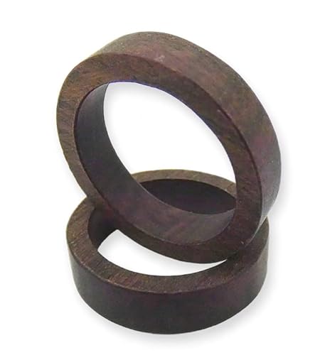 crigema - Ring aus natürlichem Sandelholz - Schwarz oder Braun - Herren Damen, 17,5, Holz, Holz crigema - Ring aus natürlichem Sandelholz - Schwarz oder Braun - Herren Damen, 17,5, Holz, Holz von crigema