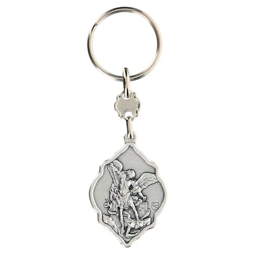 crigema - Schlüsselanhänger aus Metall - 4 cm hoch, Erzengel Michael und Schutzengel, S crigema - Schlüsselanhänger aus Metall - 4 cm hoch, Erzengel Michael und Schutzengel, S von crigema