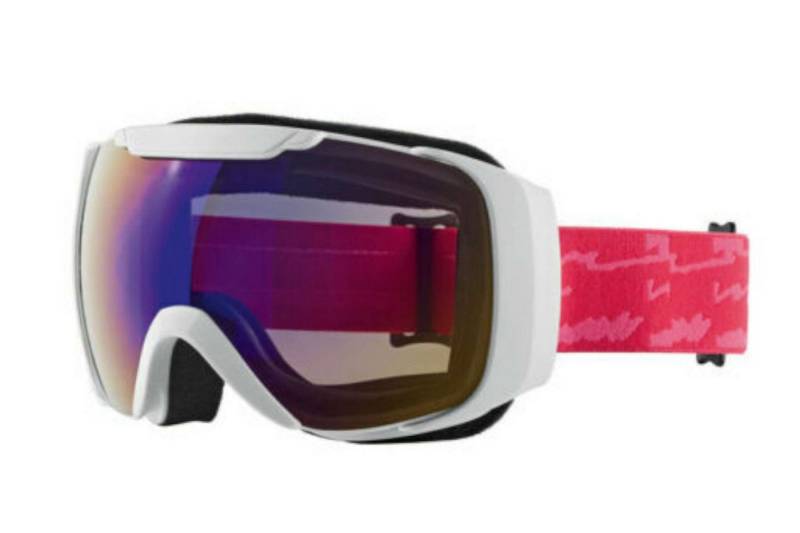 crivit Skibrille Skibrille Snowboardbrille für Brillenträger geeignet Weiß / Rosa, (Einzelartikel), 100 % UV-Schutz (optische Klasse 1) von crivit