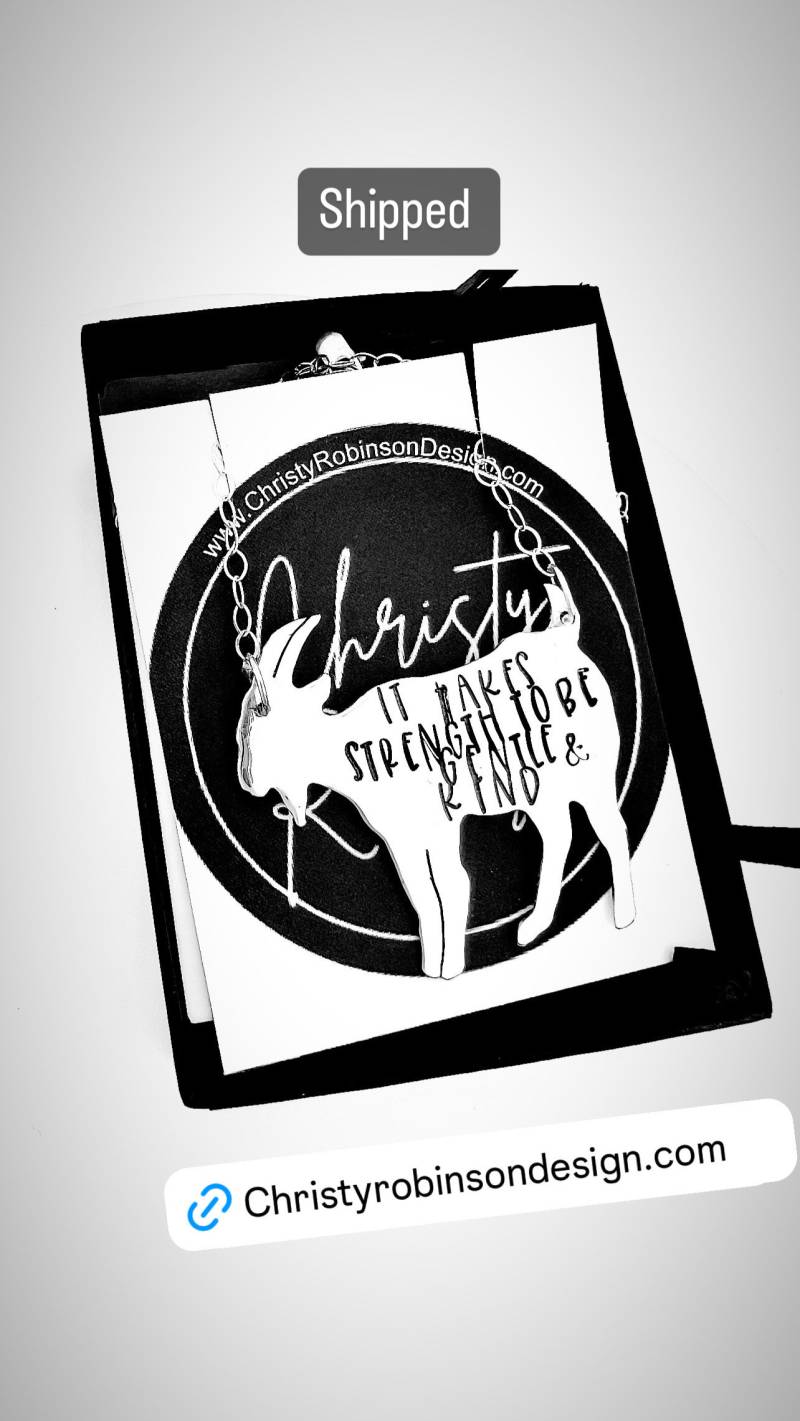 stärke, Sanft Und Freundlich Ziege Halskette-Vegan Schmuck-Vegan Geschenk-The Smiths-Song Lyric Halskette-Minimalist-Ziege Halskette von crobinsondesign