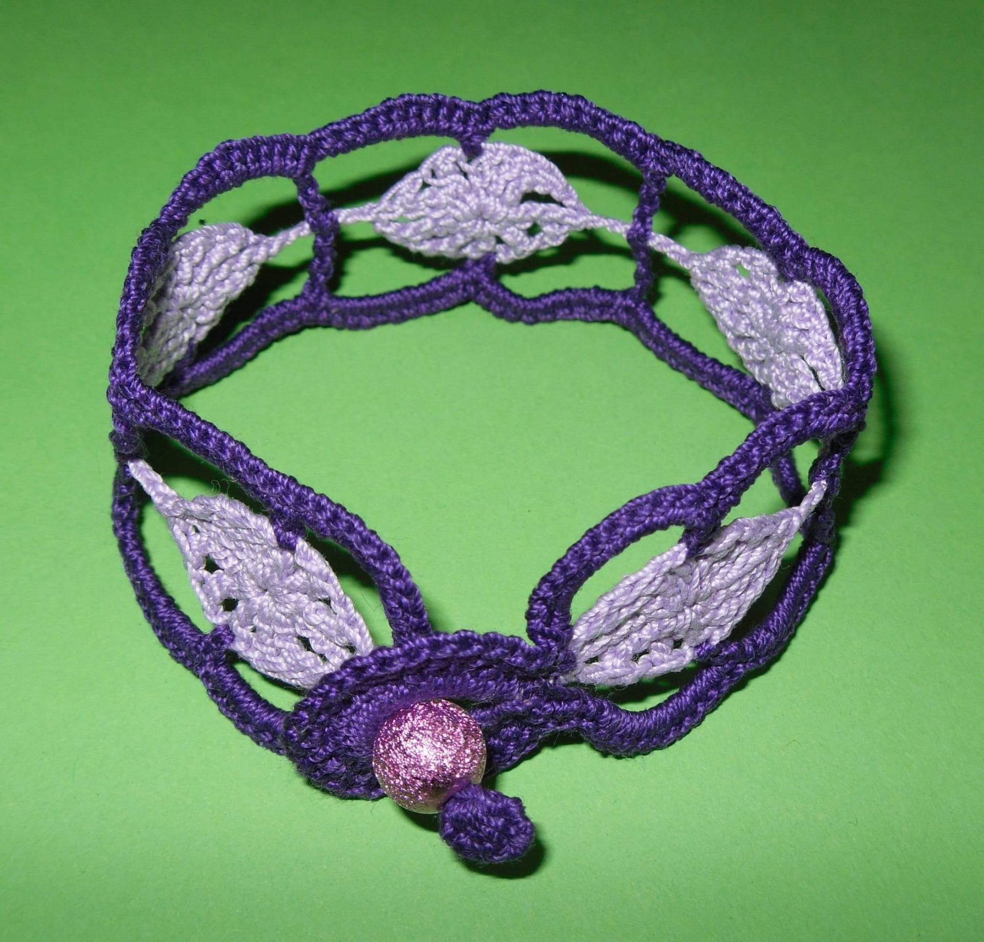 Fußkettchen, Armband Gehäkelt Flieder/Lila von crochet4angel