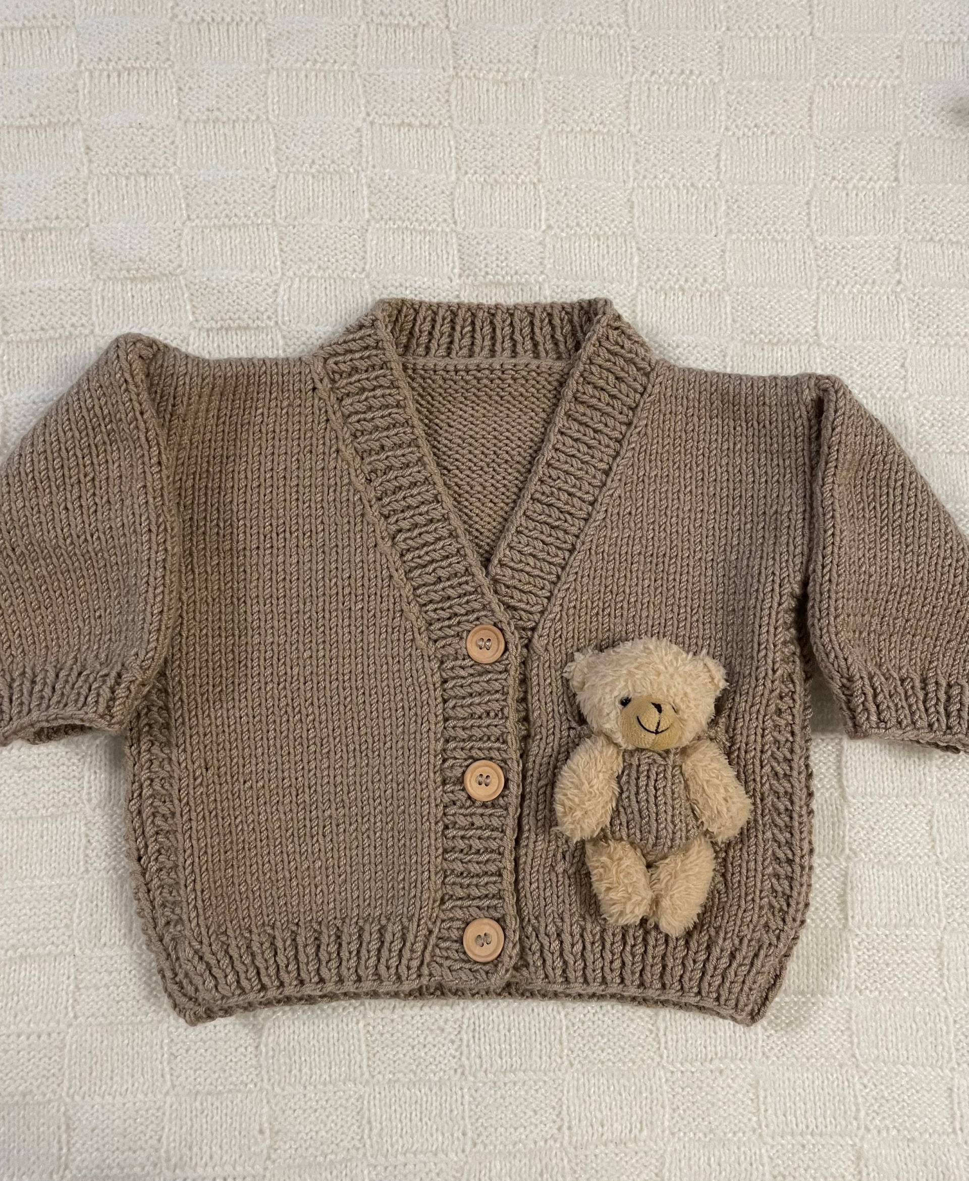 Teddybär-strickjacke Mädchen Jungen Kinder Winter Frühling Jacke von crochetateliersevgi