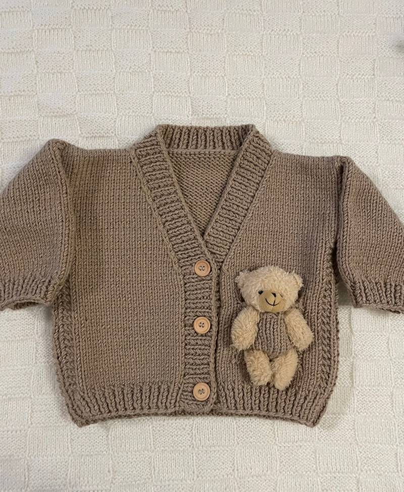 Teddybär-strickjacke Mädchen Jungen Kinder Winter Frühling Jacke von crochetateliersevgi