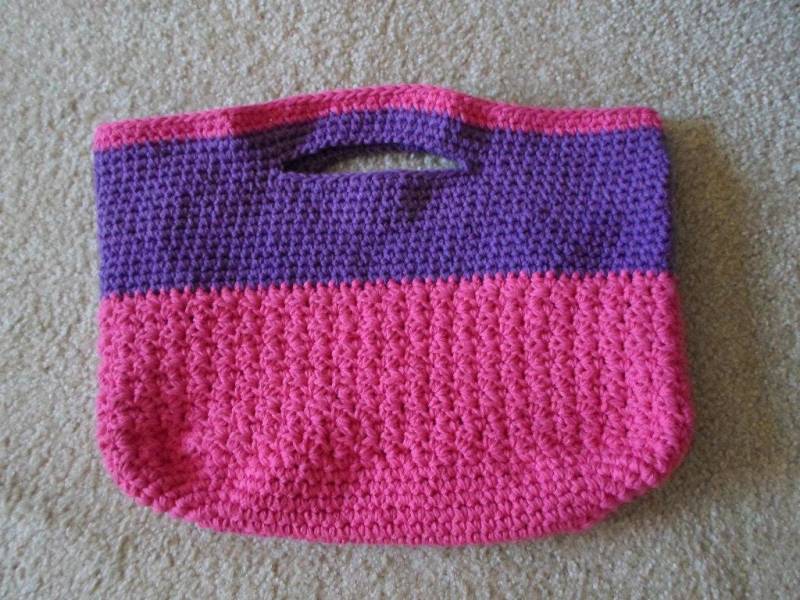 Geldbörse - Große Stadt Gehäkelte Markttasche Strandtasche Rosa Und Helllila Geldbörse - Große Stadt Gehäkelte Markttasche Strandtasche Rosa Und Helllila von crochetknittingqueen