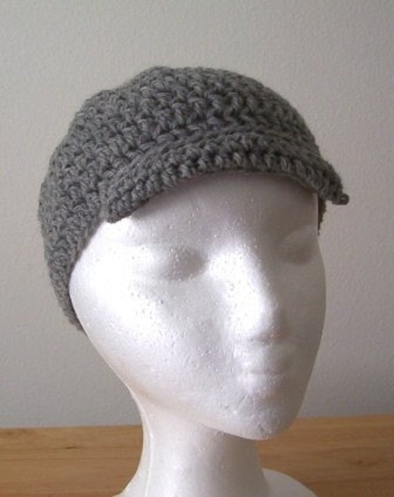 Hut - Gehäkelter Ballonhut Aus Wolle in Grau Hut - Gehäkelter Ballonhut Aus Wolle in Grau von crochetknittingqueen