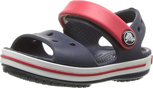 Crocs Crocband Sandal Kids, Unisex - Kinder Sandalen,Blau Navy Rot,19 EU von Crocs