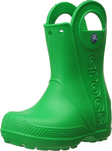 Crocs Handle It Rain Boot, Unisex - Kinder Gummistiefel, Grün (Grass Green), 24/25 EU von Crocs