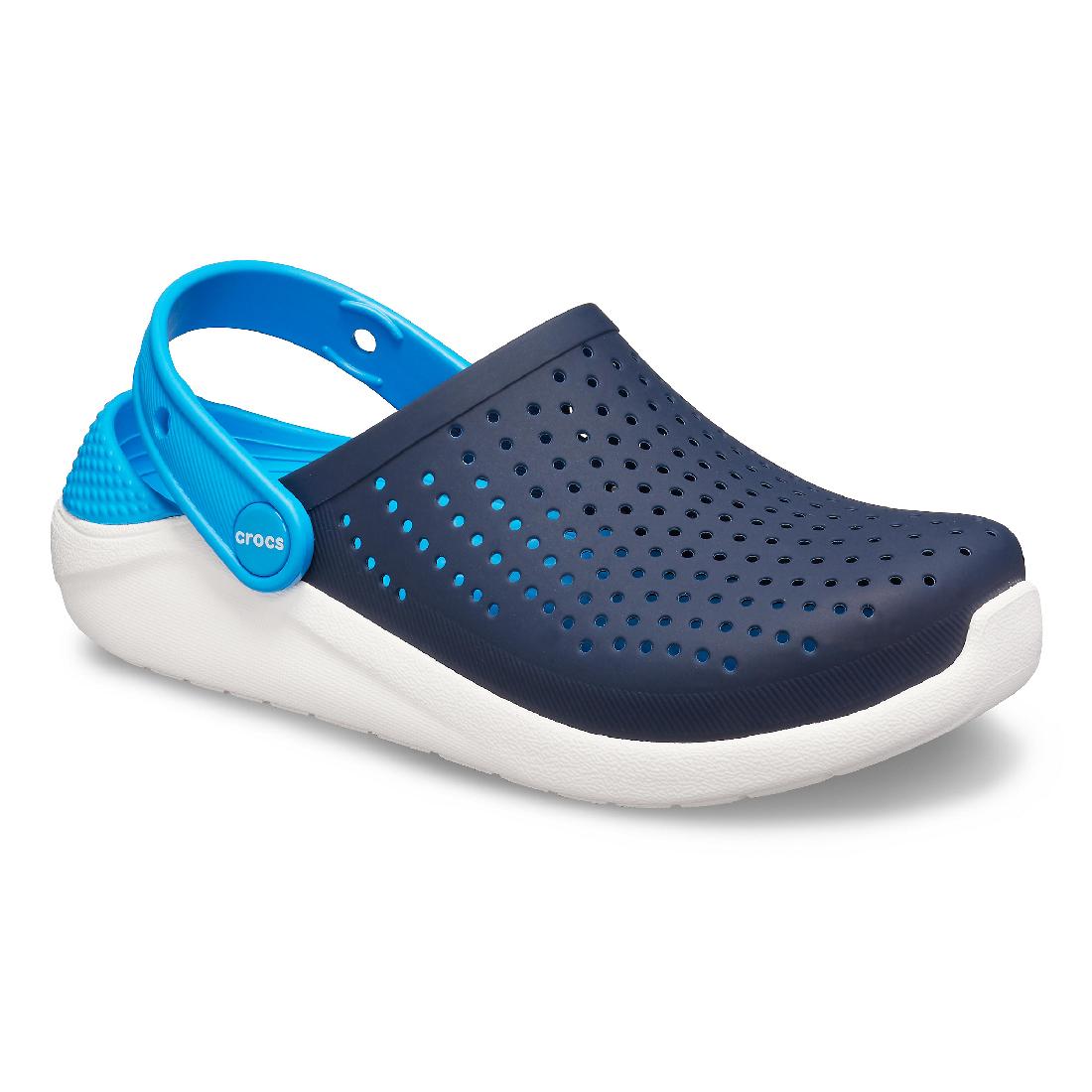 Crocs LiteRide Clog Unisex Kinder Sandale Roomy Fit 205964 Blau von Crocs