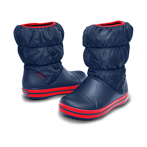 Crocs Unisex Kinder Winter Puff Boot Kids Stiefel, Navy/Red, 30/31 EU von Crocs