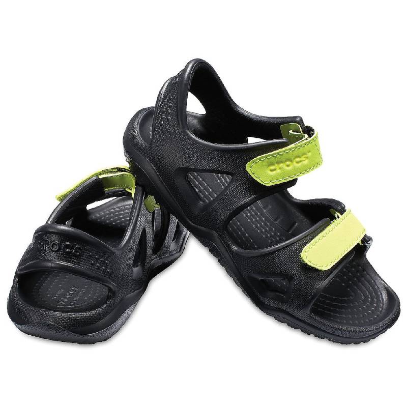 Crocs Swiftwater River Sandal K Kinder Junior Sandale Klett schwarz 204988 von Crocs