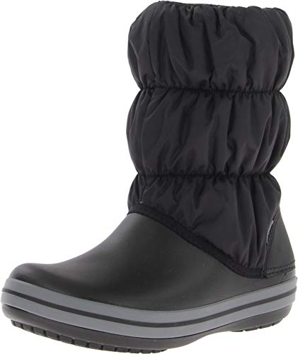 Crocs Damen Winter Puff Boots Schneestiefel, Schwarz Charcoal, 36/37 EU von Crocs