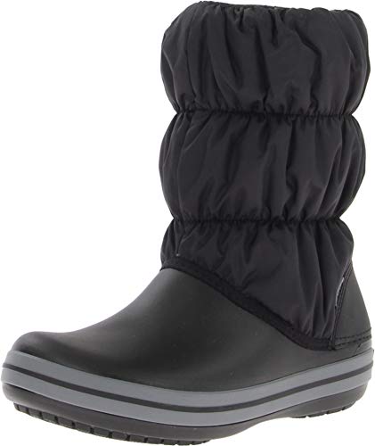 Crocs Damen Winter Puff Boots Schneestiefel, schwarz Charcoal, 37/38 EU von Crocs