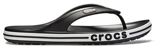 Crocs Unisex's Bayaband Flip Flop,Black/White,45/46 EU von Crocs