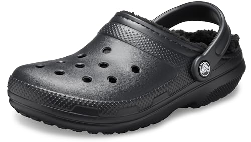 Crocs Classic Lined Clog – Unisex Clogs für Erwachsene – Mit flauschigem Innenfutter – Im Slip-On-Stil – Schwarz – Größe 36-37 von Crocs