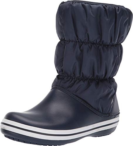 Crocs Damen Winter Puff Boots Schneestiefel, Navy White, 34/35 EU von Crocs