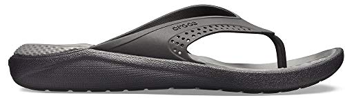 Crocs Damen Literide Flip Zehentrenner, Black Slate Grey, 48/49 EU von Crocs