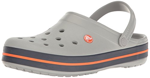 Crocs Unisex Erwachsene Crocband Clog Clog, Light Grey/Navy, 36/37 EU von Crocs