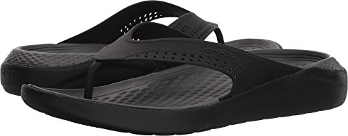 Crocs Damen Literide Flip Zehentrenner, Black Slate Grey, 48/49 EU von Crocs