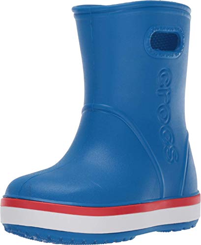 crocs Unisex-Kinder Crocband Rain Boot K Gummistiefel, Blau (Bright Cobalt/Flame 4kd), C6 UK, 22/23 EU von Crocs