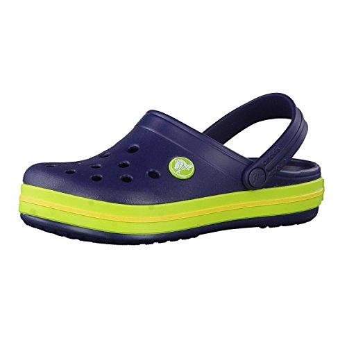 crocs Unisex-Kinder Crocband K Clogs, Navy/Volt Green, 19/20 EU von Crocs