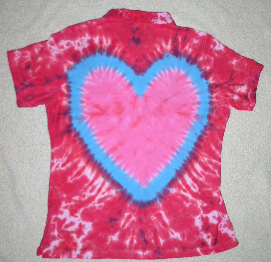 Golf Shirt, Damen L, Rot Mit Herz, Lpa Glf Lg Rd Hrt von croquettiedye