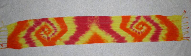 Schal, Krawatte Gefärbt, Mit Fransen Aus Baumwolle, 1 Schal von croquettiedye