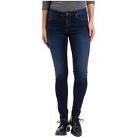 Cross Jeans Damen Jeans Alan - Skinny Fit - Blau - Deep Blue Used von cross jeans