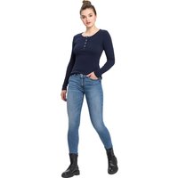 Cross Jeans Damen Jeans Alan - Skinny Fit - Blau - Sky Blue Used von cross jeans