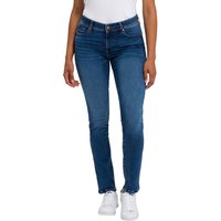 Cross Jeans Damen Jeans Anya - Slim Fit - Blau - Dark Blue Washed von cross jeans