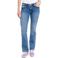 Cross Jeans Damen Jeans LAUREN - Bootcut - Blau - Medium Blue Denim von cross jeans