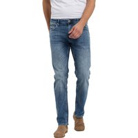 Cross Jeans Herren Jeans Damien - Slim Fit - Blau - Mid Blue von cross jeans