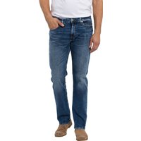 Cross Jeans Herren Jeans Dylan - Regular Fit - Blau - Mid Blue Used von cross jeans
