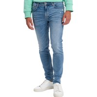 Cross Jeans Herren Jeans Scott - Skinny Fit - Blau - Light Blue Destroyed von cross jeans