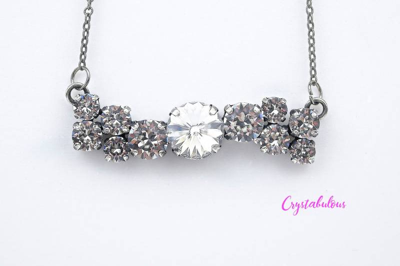 Klare Premium Kristall Kette Anhänger Halskette, Renommierte Marke Feiner Kristall, Braut Oder Abend Hochzeit Abschlussball Geschenk Party Klare Premium Kristall Kette Anhänger Halskette, Renommierte Marke Feiner Kristall, Braut Oder Abend Hochzeit Abschlussball Geschenk Party von crystabulous