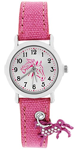 Crystal Blue Mädchen Uhr Analog Quarz mit Textilarmband 20015 von Crystal Blue