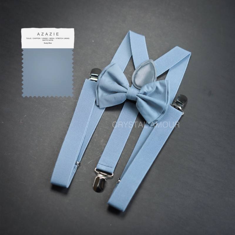 Herren Hosenträger, Davids Brautblaue Staubblaue Fliege, Dusty Blue, Hellgraue Graue French Blue Herren Hosenträger, Davids Brautblaue Staubblaue Fliege, Dusty Blue, Hellgraue Graue French Blue von crystalAmour