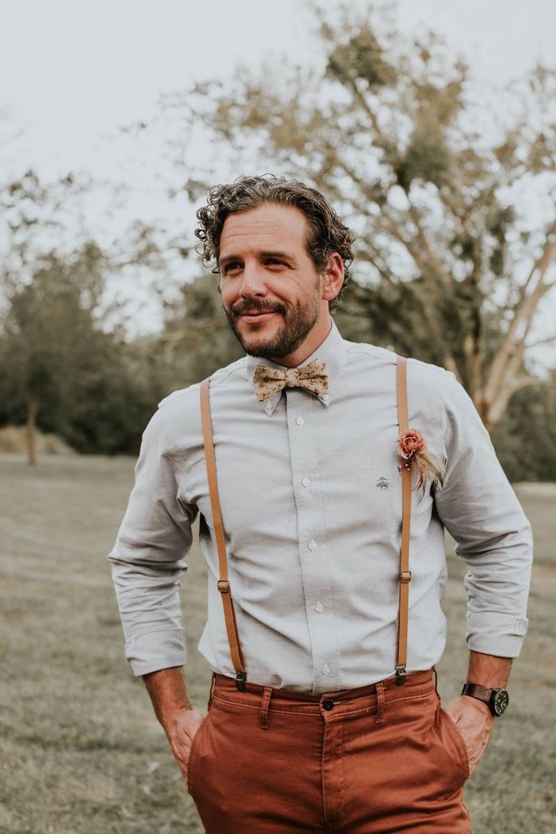 Hosenträger, Leder Hosenträger, Bräunliche Hellbraune Rustikale Hochzeit, Moderne Bräutigam Geschenk von crystalAmour