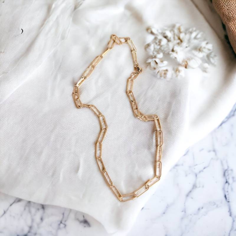 Papier Gliederkette, Goldkette, Silberkette, Zierlich, Kristall Und Stein, Minimalistisch, Handgemachter Schmuck, Geschenk Papier Gliederkette, Goldkette, Silberkette, Zierlich, Kristall Und Stein, Minimalistisch, Handgemachter Schmuck, Geschenk von crystalstonelondon