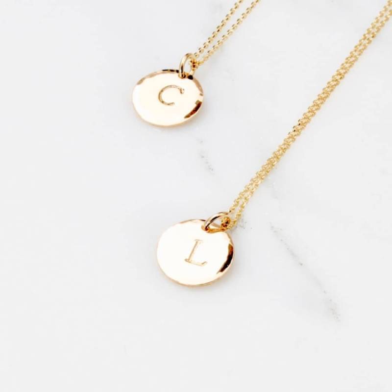 Personalisierte Initialen Halskette, Geschenk Für Sie, Brautjungferngeschenk, Beste Freundin, Minimalist, Handgemachter Schmuck, Brautschmuck von crystalstonelondon