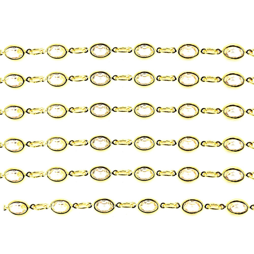 Swarovski Kanalkette Mit 8x6 Ovalen Kanälen in Crystal Silver Und Gold Besetzt. Preis Ist Für 30 cm Länge Swarovski Kanalkette Mit 8x6 Ovalen Kanälen in Crystal Silver Und Gold Besetzt. Preis Ist Für 30 cm Länge von crystalsunlimited