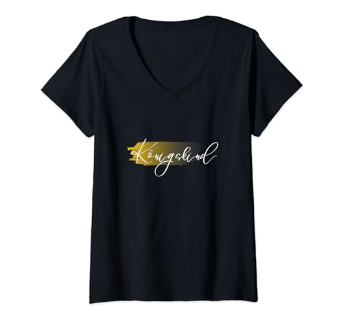 Damen königskind by csDesign T-Shirt mit V-Ausschnitt Damen königskind by csDesign T-Shirt mit V-Ausschnitt von csDesign - christian design - faith in god & jesus