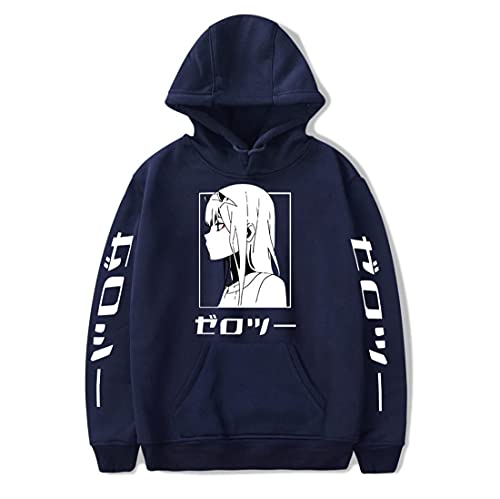 cshsb Anime Kakegurui Darling in The FRANXX Hoodie Zero Two 02 Kapuzenpullover Cosplay Hooded Sweatshirt Pullover Unisex,A,M von cshsb