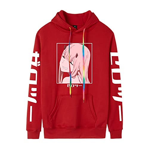 cshsb Darling In The Franxx Pullover Damen Herren Anime Kakegurui Zero Two 02 Hoodie Sweatshirt Cosplay Kostüm Sport Pulli Unisex,A,XXL von cshsb