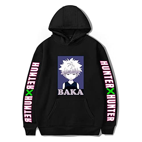 cshsb Hunter x Hunter Hoodie Killua Hisoka Baka Gon Kurapika Pullover Sweatshirt für Damen Herren Jungs Mädchen,A,XL von cshsb