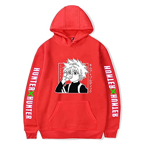 cshsb Hoodies Anime Hunter X Hunter Hoodie Killua BAKA Kapuzenpullover Streetswear Killua Pullover Sweatshirt Tops,U,3XL-4XL von cshsb